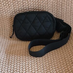 Vera Bradley Quilted Black Belt Bag